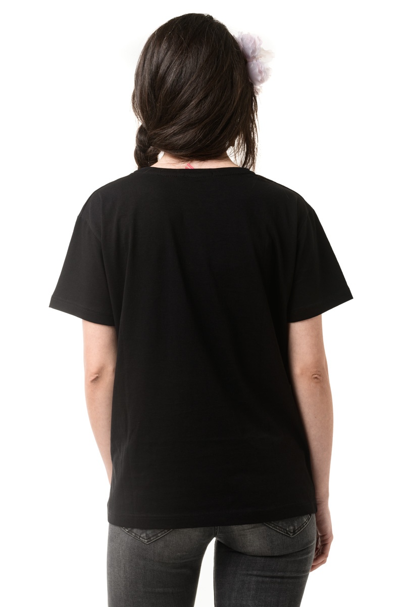 Μαύρο T-Shirt Κοντομάνικο