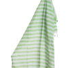 Πετσέτα Pestemal Πράσινη Ριγέ με Κρόσια