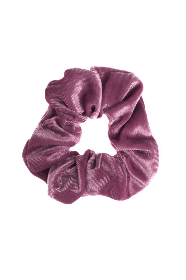 Scrunchie Σούρα Μαλλιών Από Βελούδο Ροζ