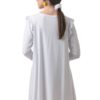 Άσπρο Φόρεμα Α-Γραμμή με Βολάν