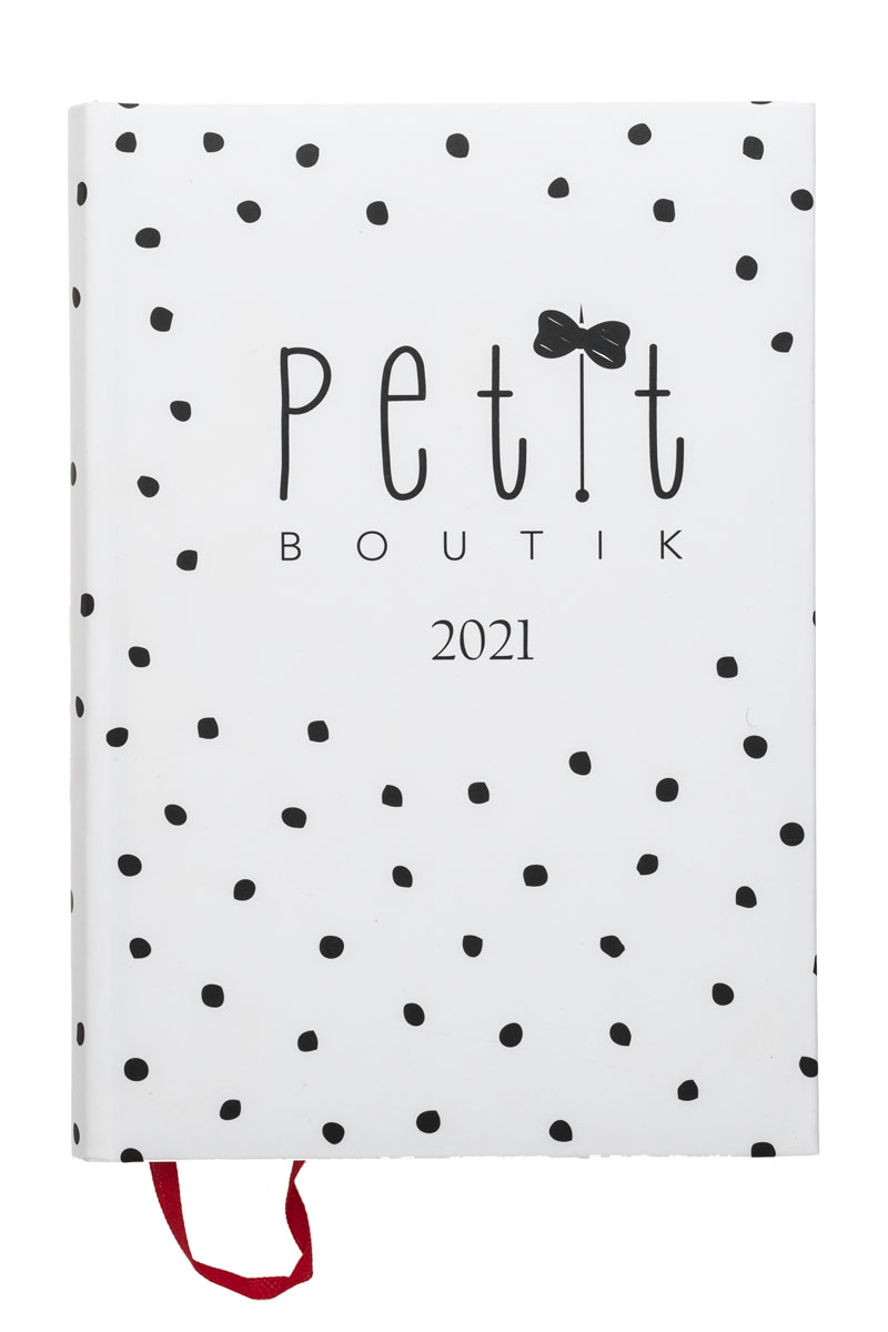 Ημερήσια Ατζέντα 2021 Ημερολόγιο 12M Πουά Petit Boutik + Δώρο Stickers