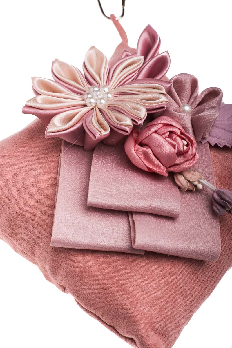 Ροζ Τετράγωνο Μαξιλάρι με Λουλούδια Αρωματικό Χώρου Bamboo Charcoal