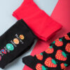 Σετ 3 Ζευγάρια Γυναικείες Κάλτσες Φράουλες Κόκκινο