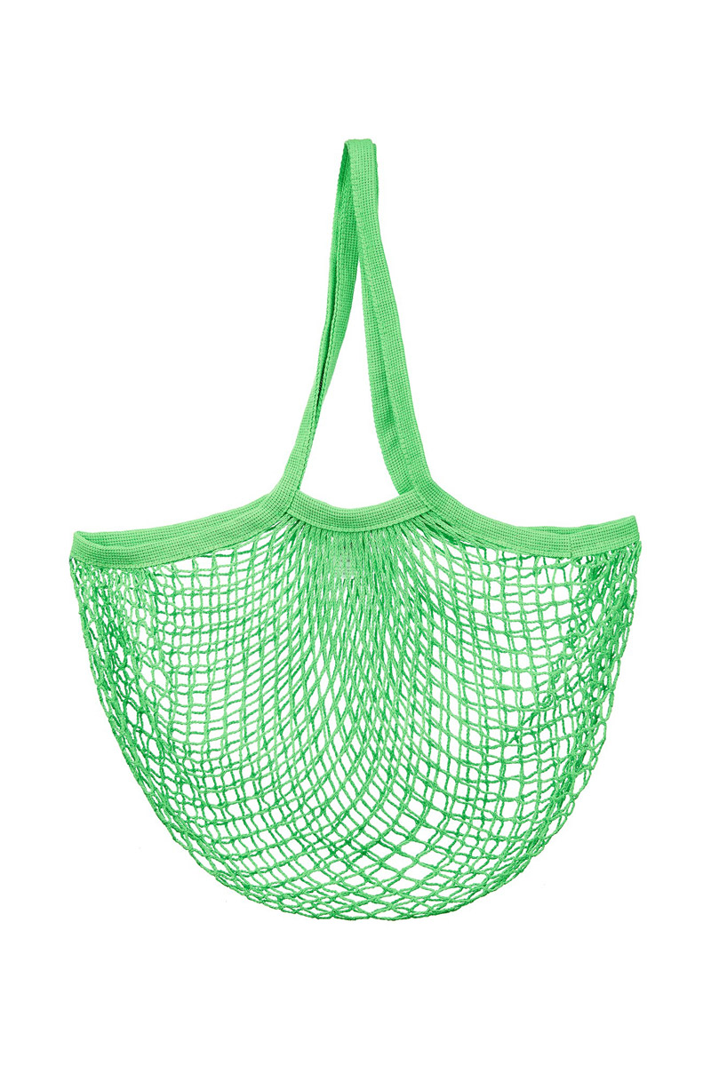 Τσάντα Δίχτυ για Ψώνια με Μακρύ Χερούλι Πράσινο