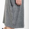 Anelia Knit Dress Γκρι Πλεκτό Κοντό Φόρεμα με Τσέπες Κουμπιά