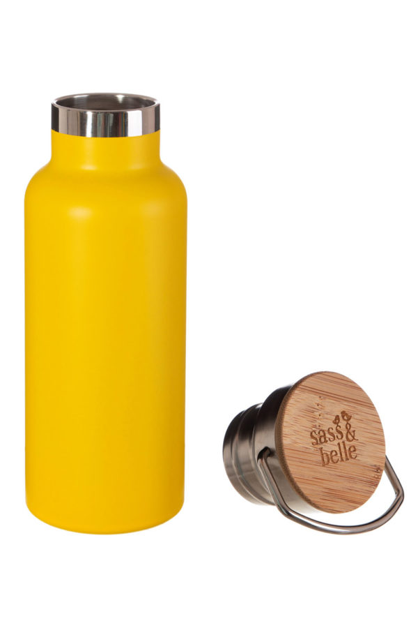 Μπουκάλι Θερμός με Bamboo Καπάκι Water Bottle 500ml