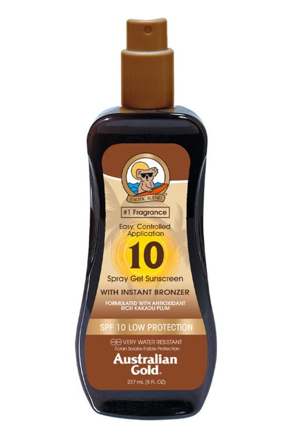 Australian Gold Αντηλιακό Spray Gel με Bronzer & Δείκτη Προστασίας
