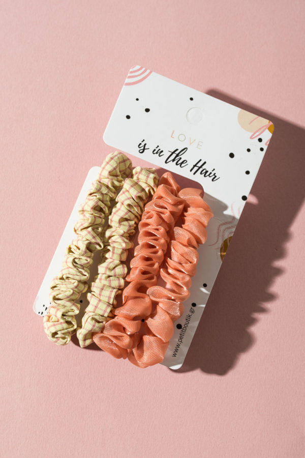 Petit Boutik Set of 4 Multi Scrunchies Λαστιχάκια Μαλλιών