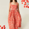Compania Fantastica Retro Floral Dress Φλοράλ Φόρεμα με Τιράντες