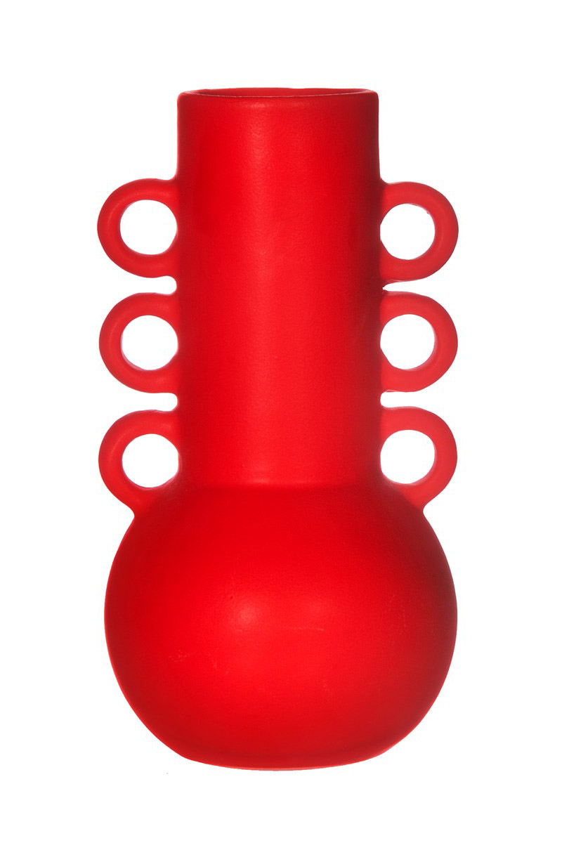 Μεγάλο Amphora Βάζο Bubblegum Red