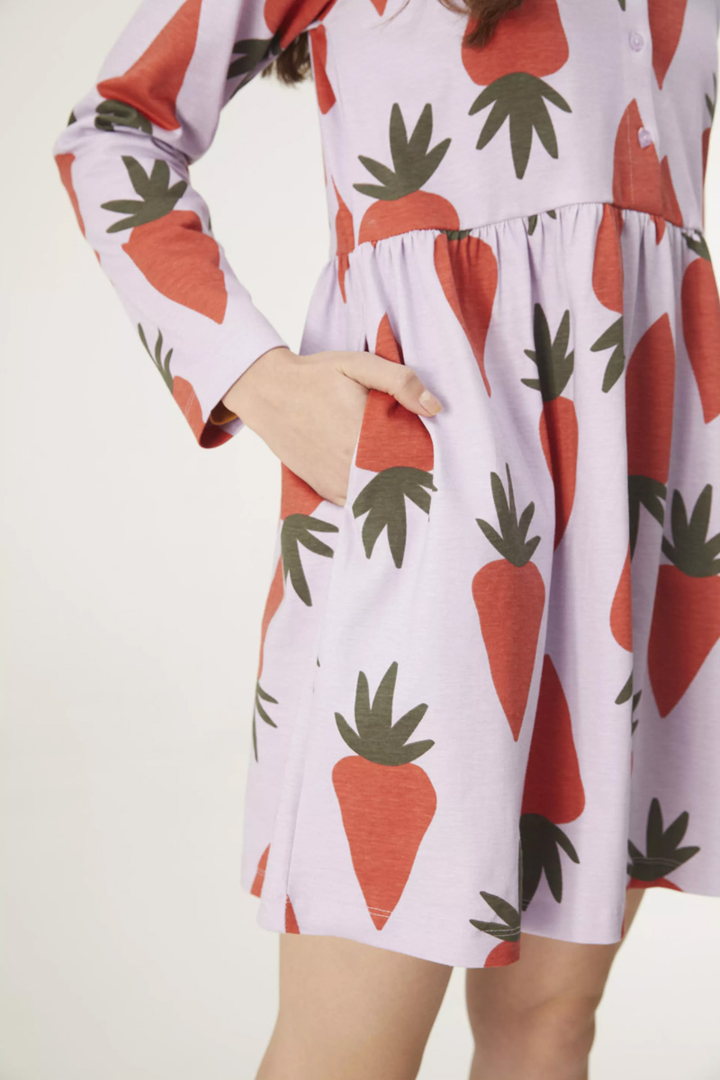 Carrot Dress Κοντό Φόρεμα με Κουμπιά Compania Fantastica