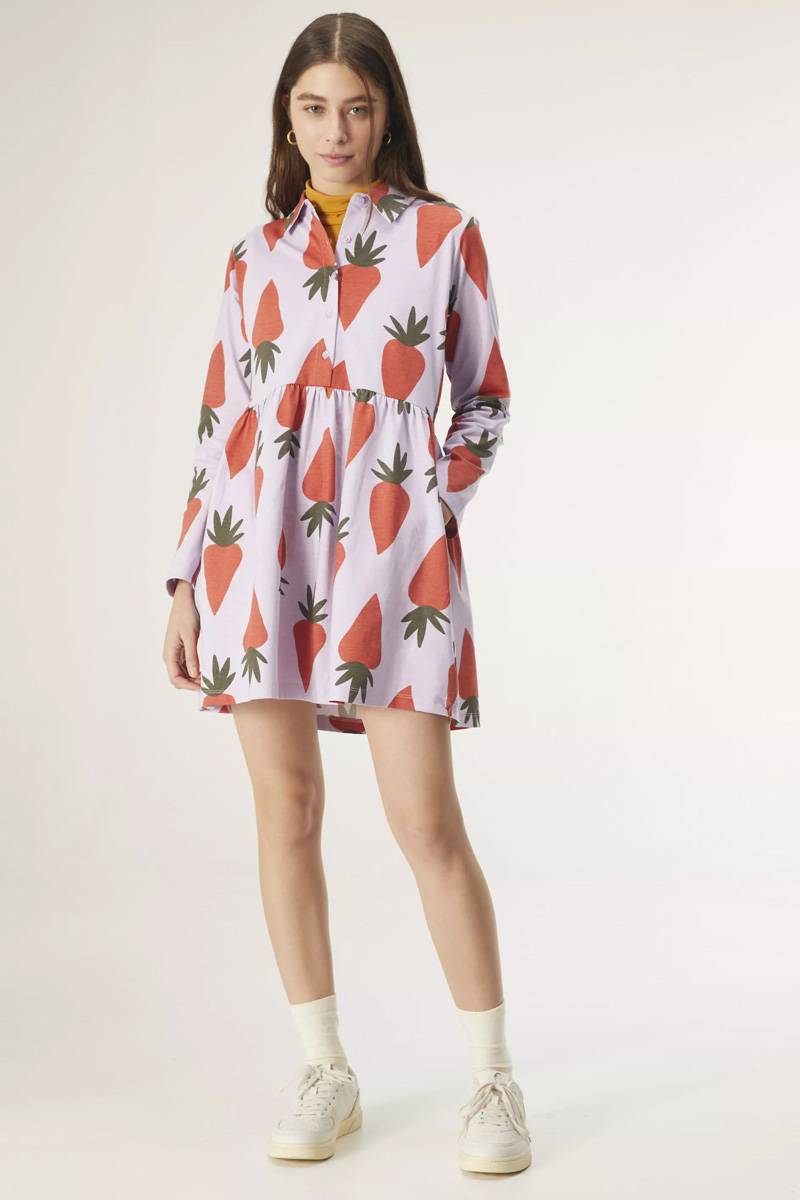 Carrot Dress Κοντό Φόρεμα με Κουμπιά Compania Fantastica