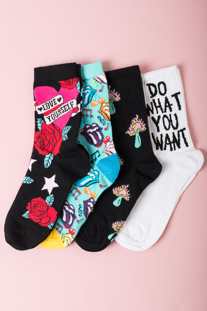 Ψηλές Γυναικείες Κάλτσες Pop Art
