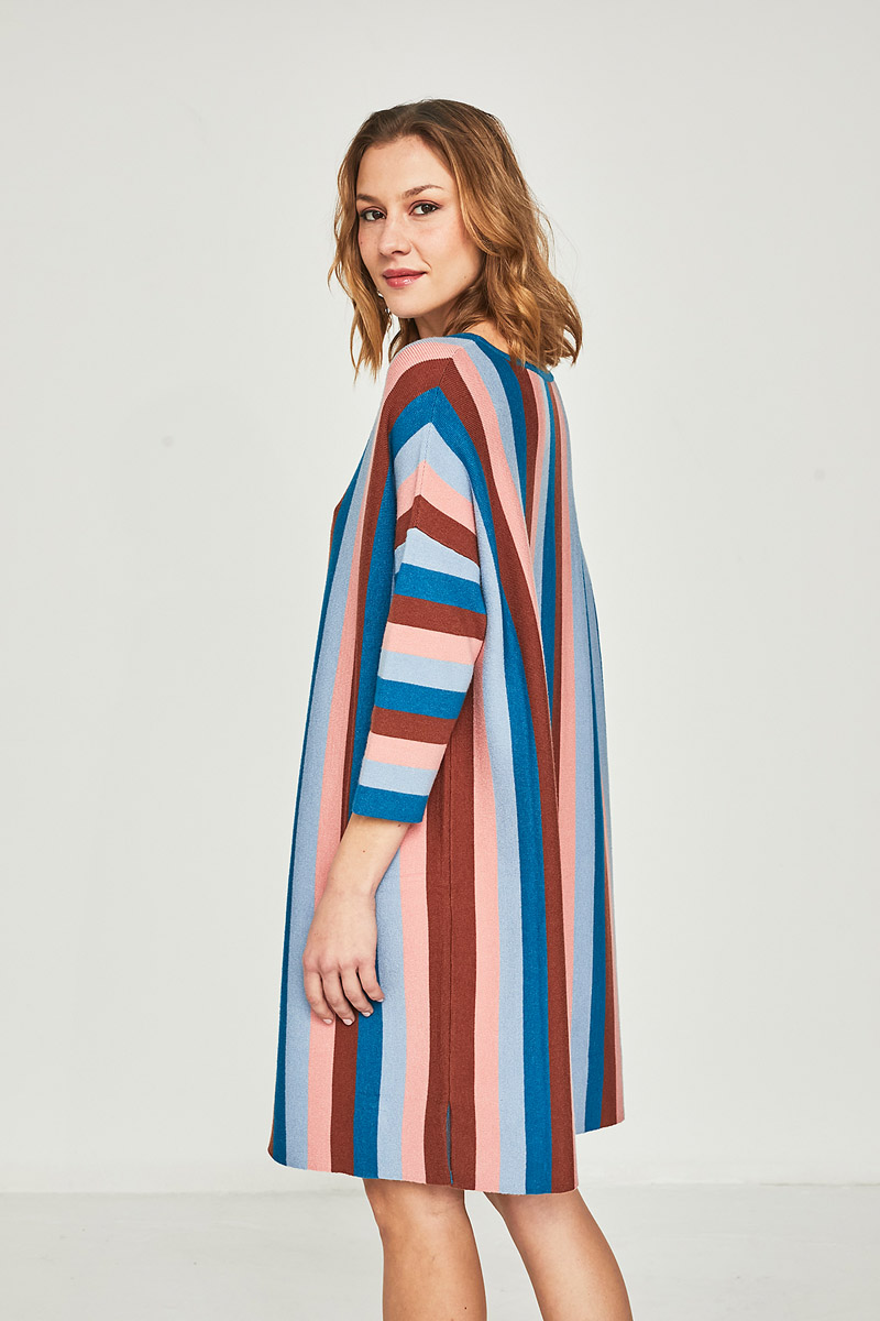 Stripe Knit Dress Ριγέ Κοντό Φόρεμα Smile