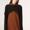 Crop Sweater Μαύρο Χιαστί Πλεκτό Πουλόβερ Compania Fantastica