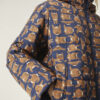 Leopard Print Quilted Coat Μπλε Μπουφάν με Κουκούλα Compania Fantastica