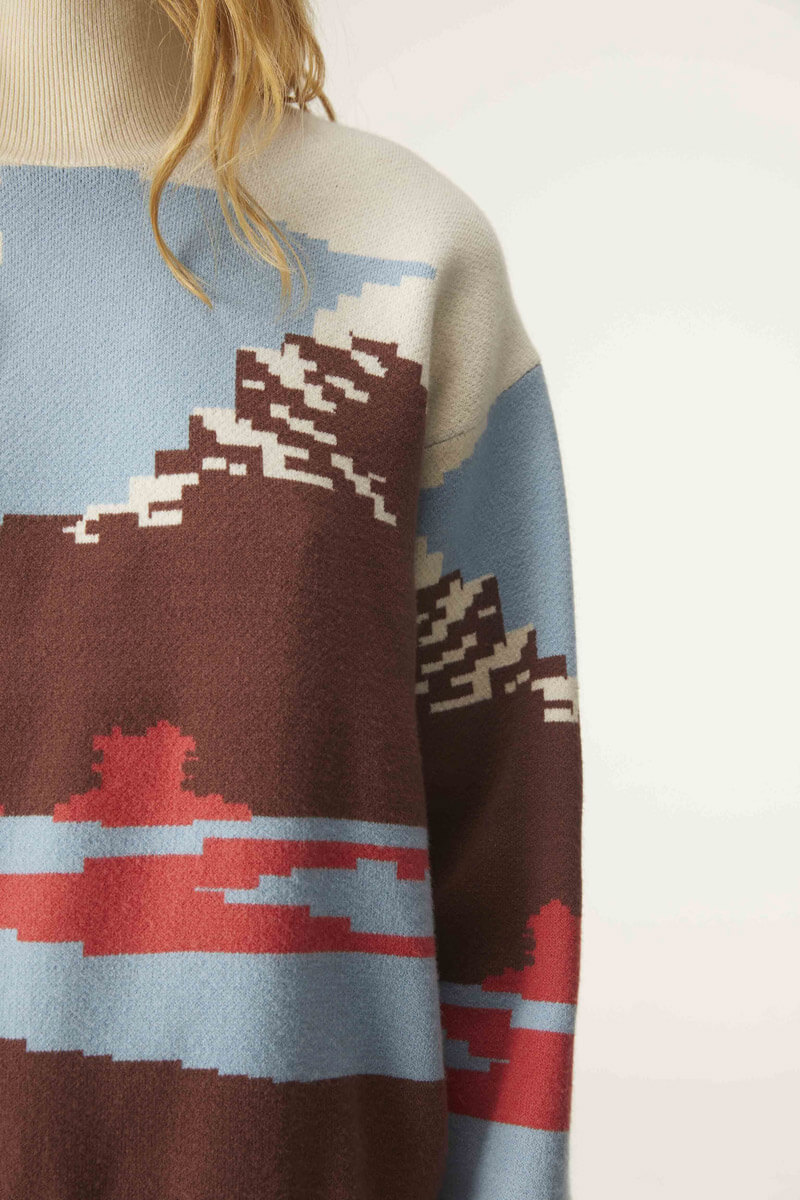 Mountain Sweater Ζακάρ Πλεκτό Πουλόβερ Compania Fantastica