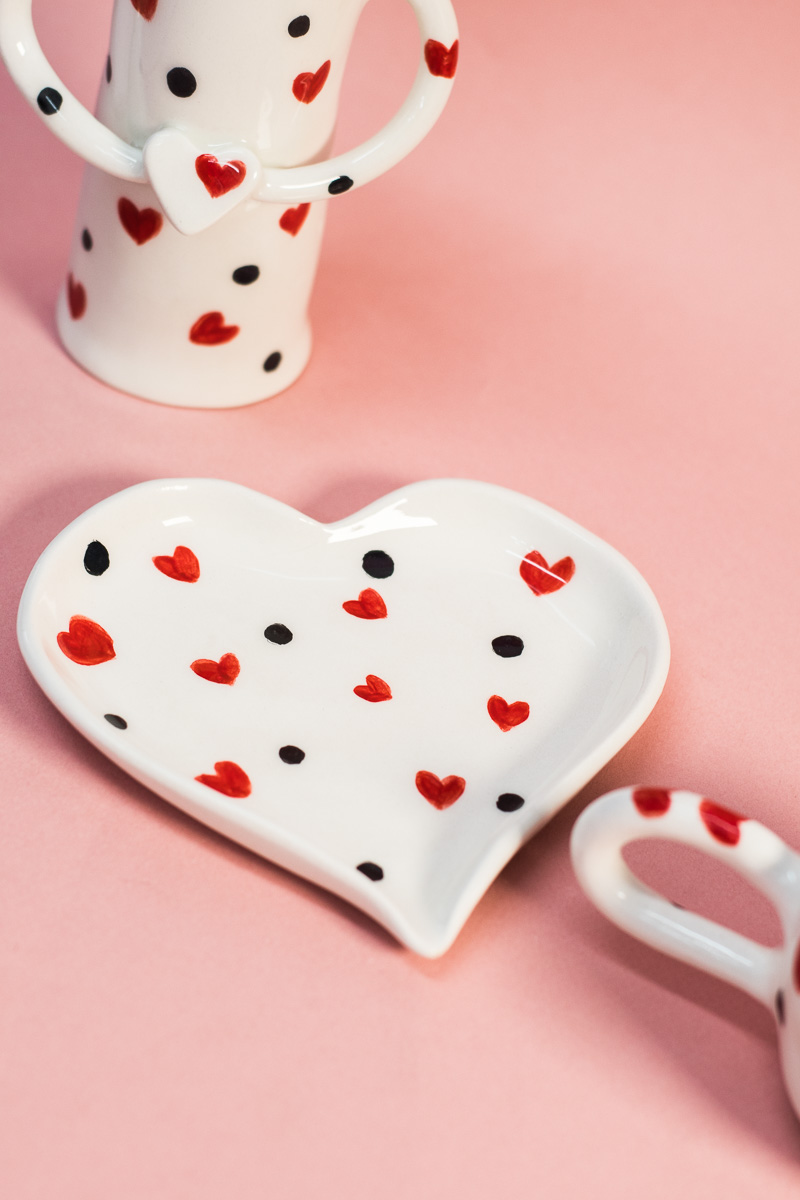 Χειροποίητο Κεραμικό Πιατάκι Καρδιά Trinket Dish Petit Boutik