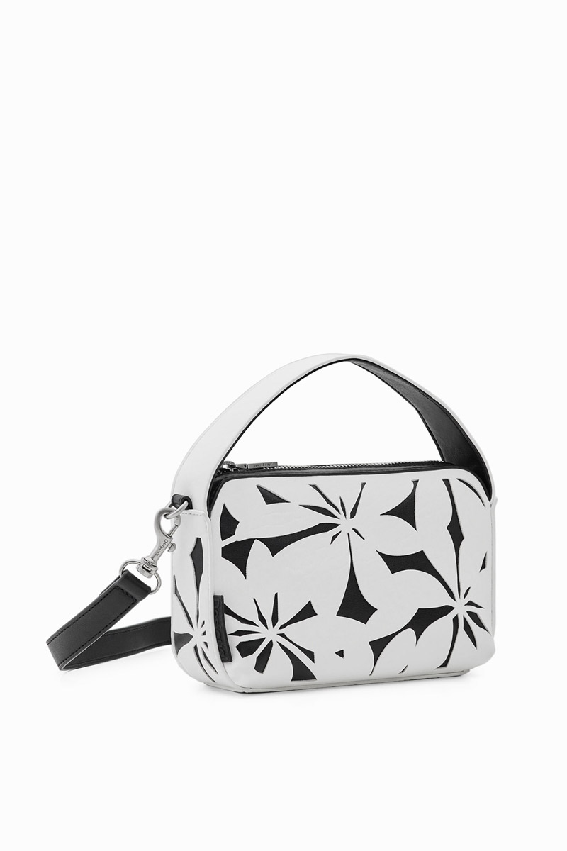 Desigual Γυναικεία Τσάντα Mini Die Cut Άσπρη Floral Narbonne