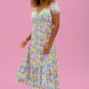 Jameela White Midi Wrap Dress Δετό Floral Φόρεμα Sugarhill