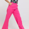 Pink Straight Trousers Παντελόνα με Ελαστική Μέση Lolina