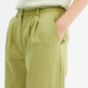 Straight Cut Trousers Πράσινο Μακρύ Παντελόνι με Πιέτες Compania Fantastica
