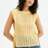 Yellow Knit Vest Αμάνικη Μπλούζα Δετή Compania Fantastica