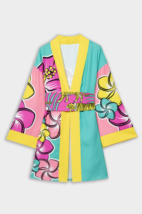 Soy Tigresa Short Kimono Με Φαρδιά Μανίκια Lolina