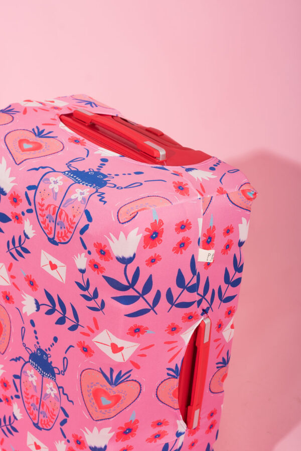 Pink Beetles Ελαστικό Κάλυμμα Βαλίτσας Petit Boutik