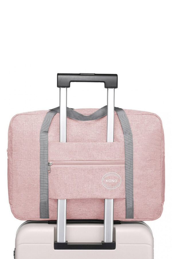 Ροζ Αναδιπλούμενη Τσάντα με Χερούλια Αδιάβροχη