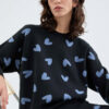 Blue Hearts Sweater Πλεκτό Πουλόβερ Compania Fantastica