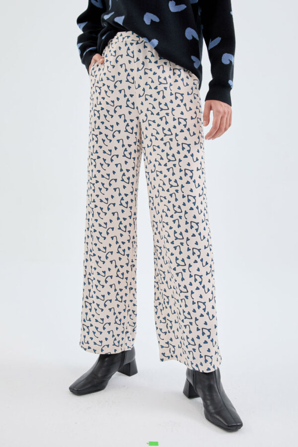 Hearts Print Trousers Παντελόνι με Τσέπες Compania Fantastica