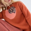 Orange Flower Sweater Πλεκτό Πουλόβερ Compania Fantastica