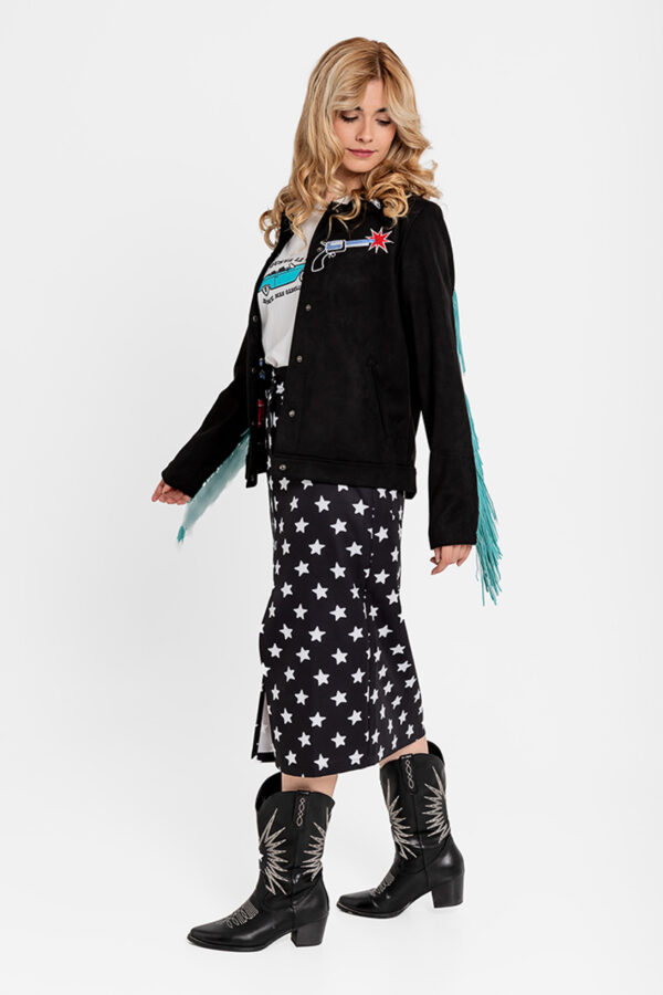 Cowgirl Midi Skirt Pencil Φούστα με Άνοιγμα Lolina