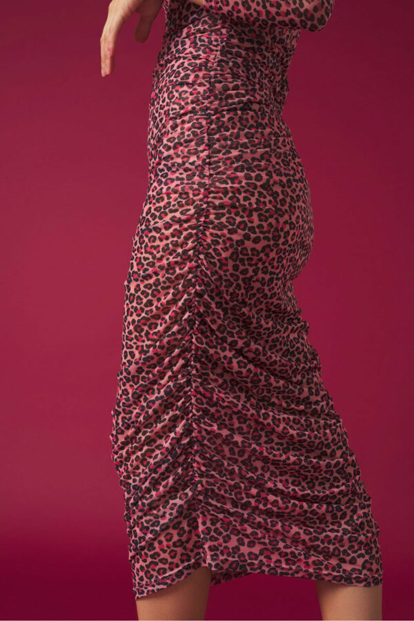 Jolie Dress Φόρεμα Λεοπάρ Τούλινο Minueto