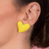 Κίτρινες Καρδιές Καρφωτά Σκουλαρίκια Petit Boutik