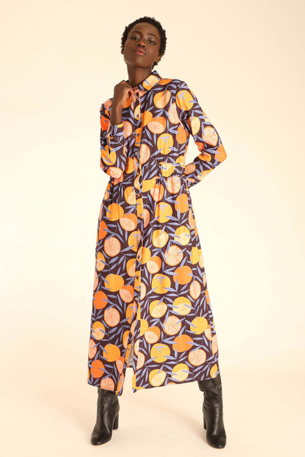 Oranges Dress Σεμιζιέ Μακρύ Φόρεμα PepaLoves