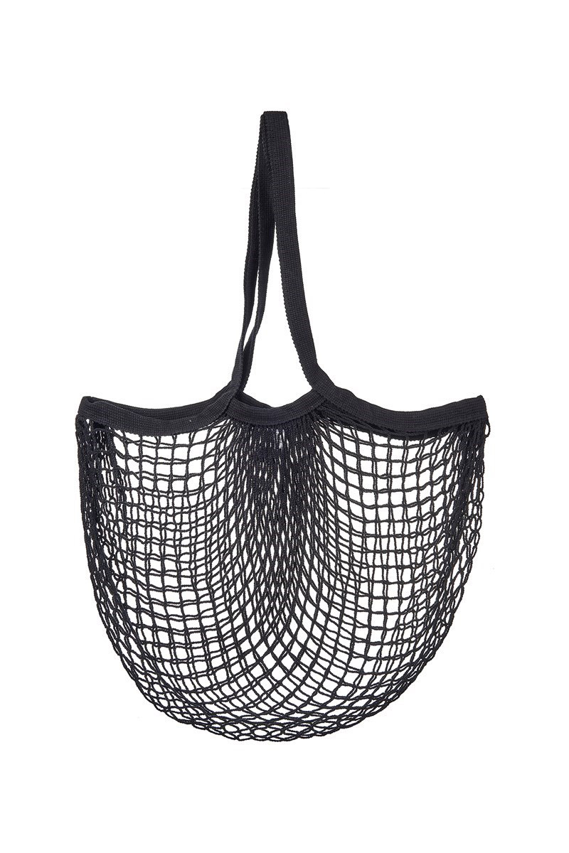 Τσάντα Δίχτυ για Ψώνια με Μακρύ Χερούλι Μαύρο