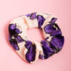 Vanillia Purple Flower Scrunchie Σούρα Μαλλιών Βελούδινη Petit Boutik
