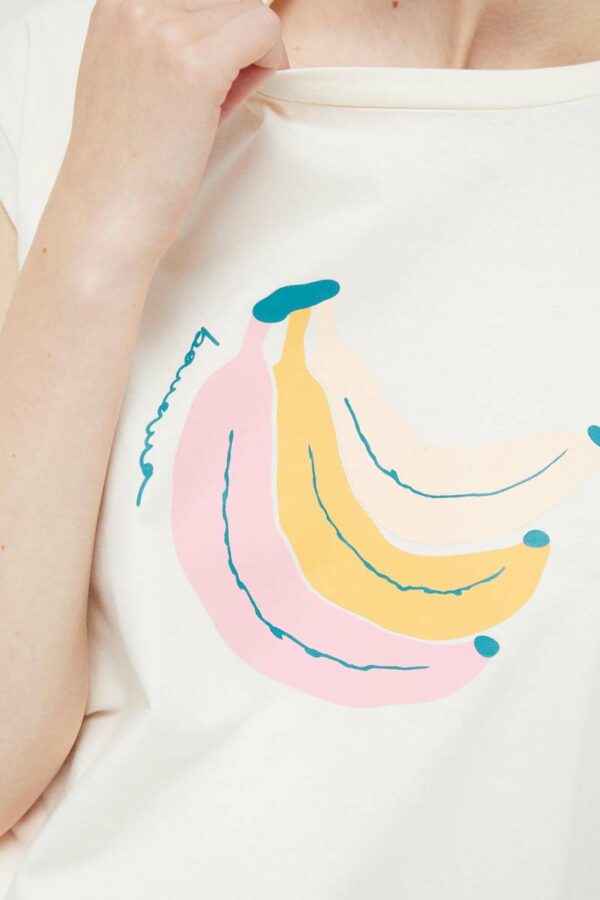 Bananas Άσπρο T-Shirt Compania Fantastica