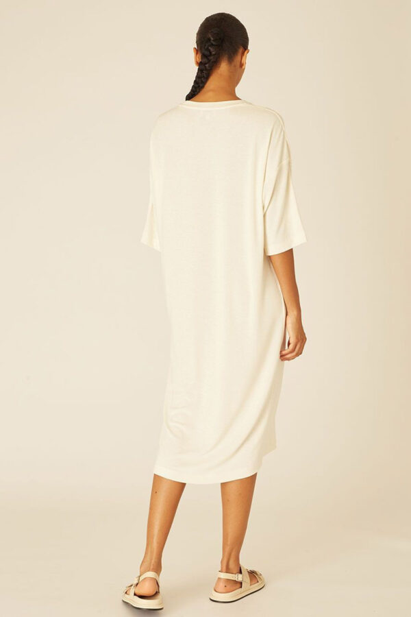 Cream T-Shirt Dress Μακρύ Φόρεμα PepaLoves