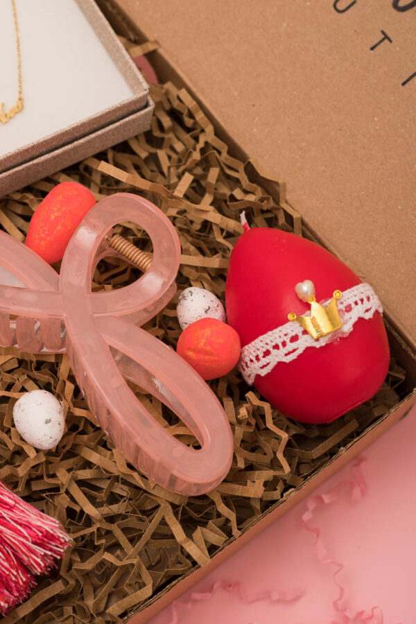 Easter Σετ Δώρου Gift Box Για Τη Νονά με Χρυσό Κολιέ