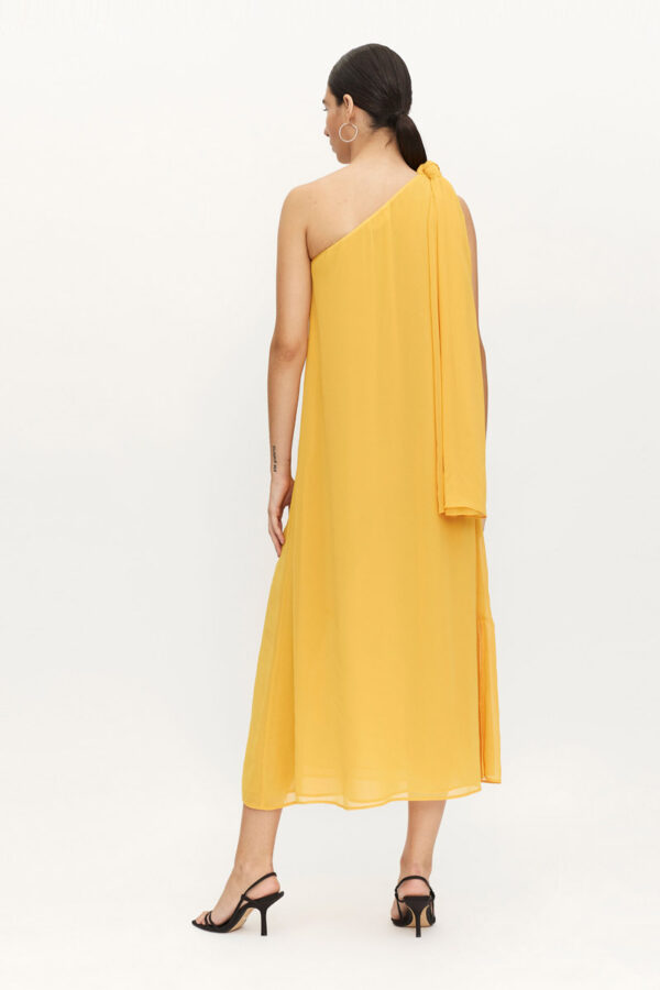 Κίτρινο Φόρεμα Maxi Dress Με Έναν Ώμο Compania Fantastica