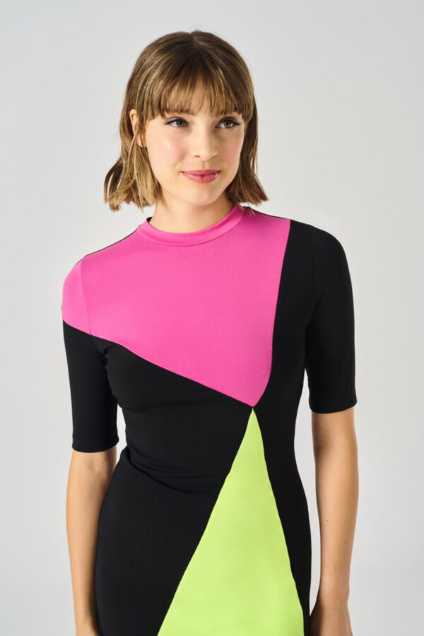 Trisha Dress Midi Color Block Φόρεμα Minueto