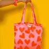 Pink Red Hearts Shopping Bag Petit Boutik