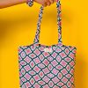 Purple Geometric Foil Shopping Bag Petit Boutik